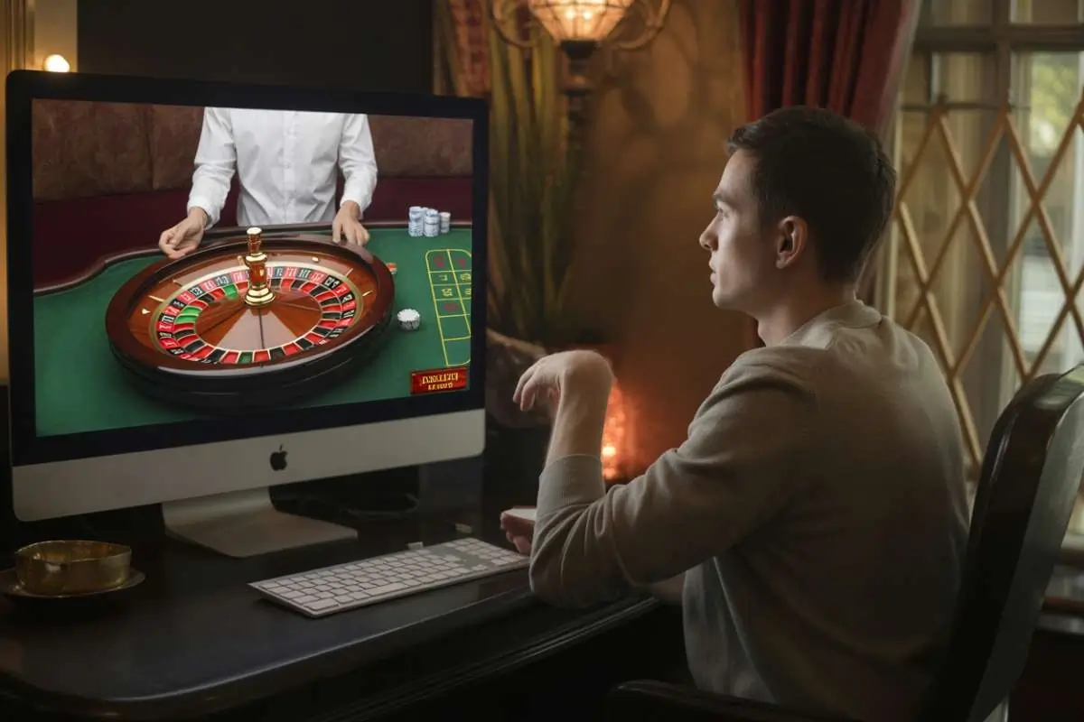 online gambler follows game